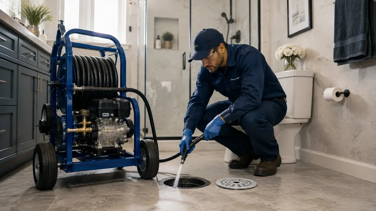 Bathroom Drain Hydro Jetting in Newport Coast