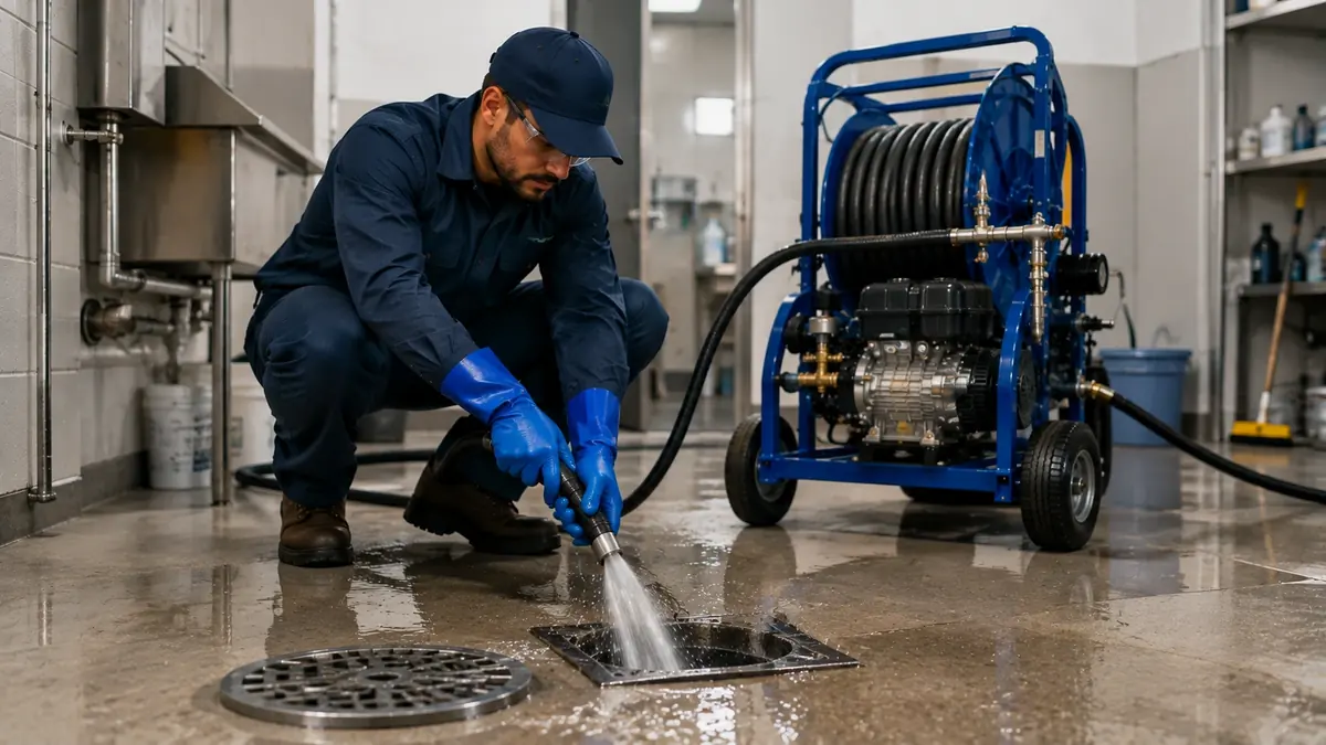 Floor Drain Hydro Jet Cleaning in Newport Coast