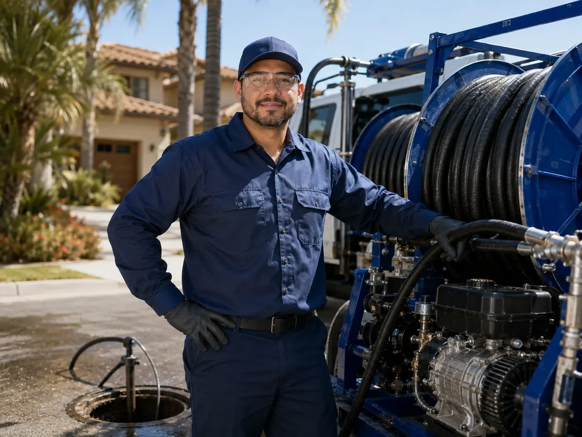 Hydro jet sewer cleaning in Newport Coast